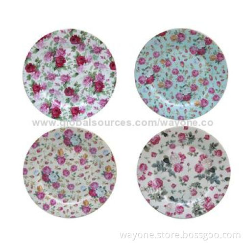7.5" New bone China dessert plate, flower design, new for 2014, suitable for home or party